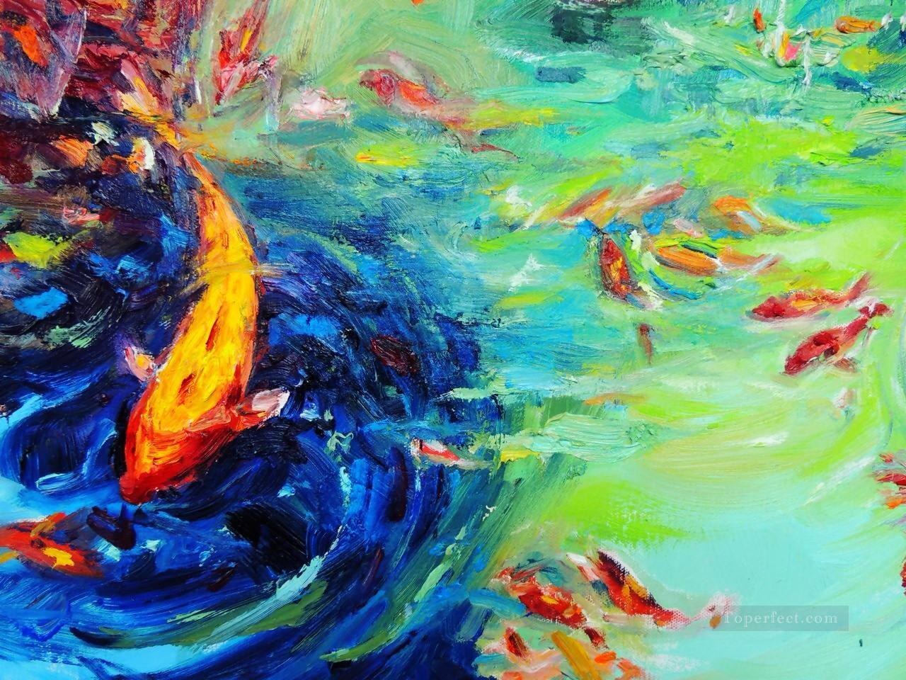 the fish family 3 by knife Oil Paintings